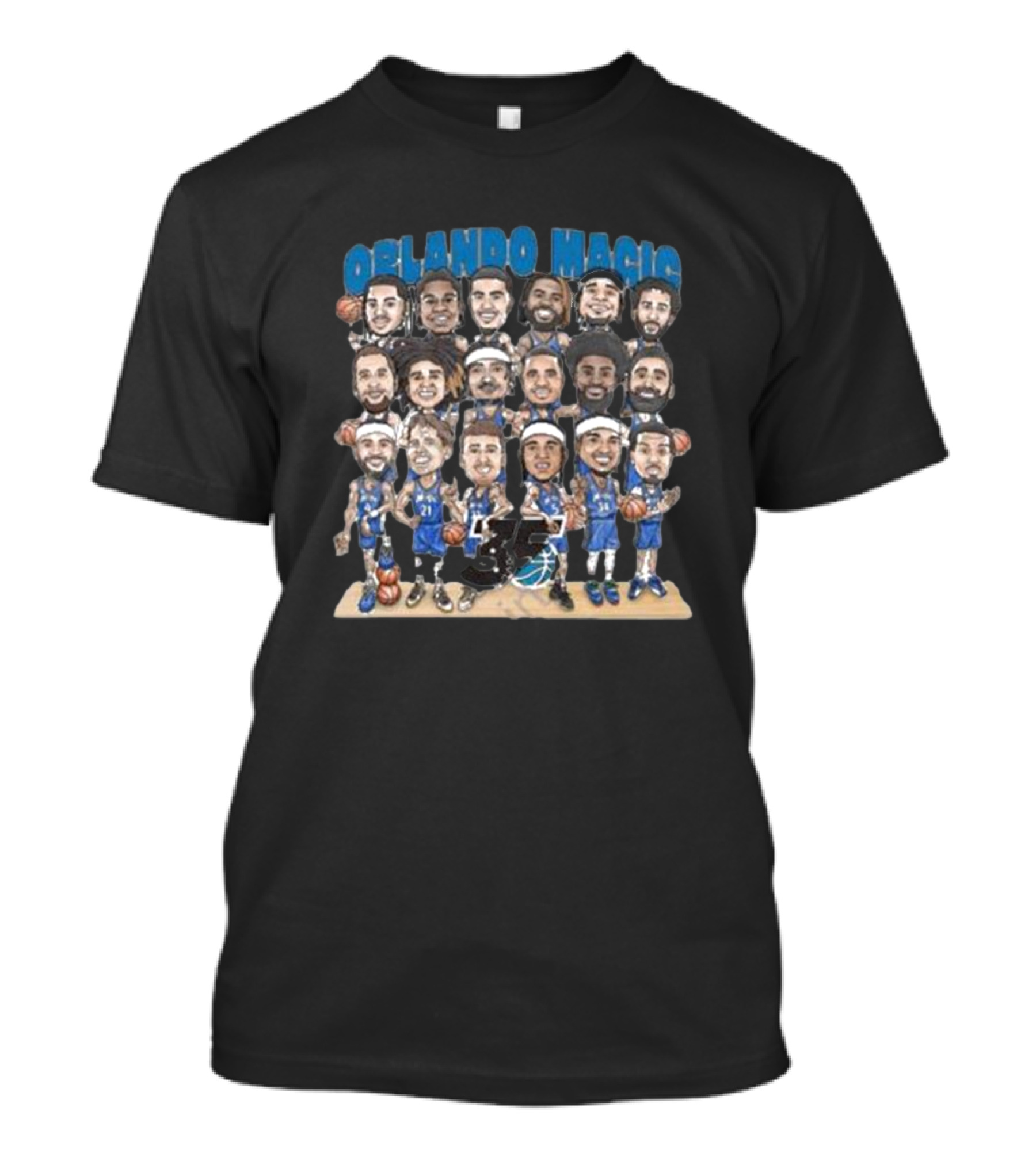Orlando Magic 35 Years Cartoon Basketball Team T-Shirt