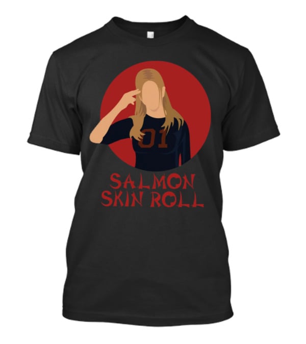 Salmon Skin Roll 01 Gesture Red Circle Background T-Shirt
