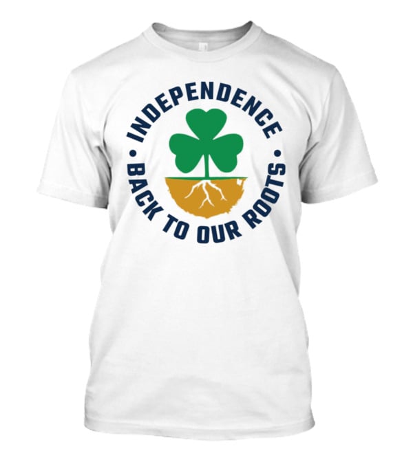 Independence Shamrock Emblem Back To Our Roots T-Shirt