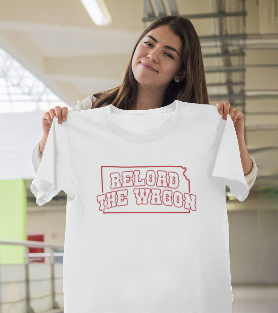 Kansas Jayhawks Reload The Wagon Kansas Outline T-Shirt