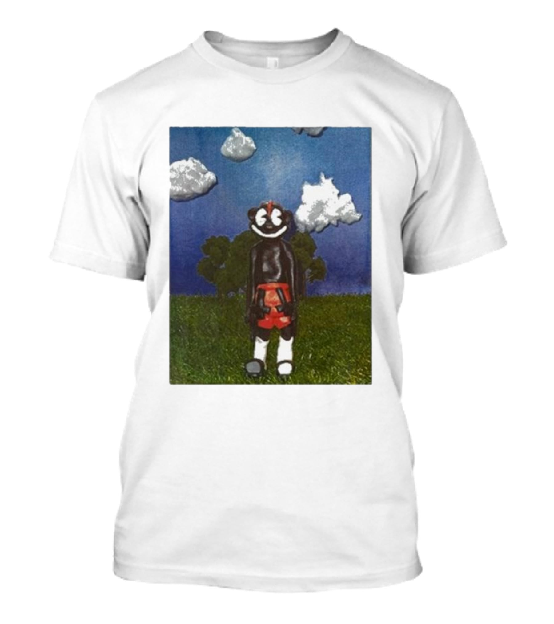 Lil Darkie Sunrise Character With Clouds And Trees T-Shirt