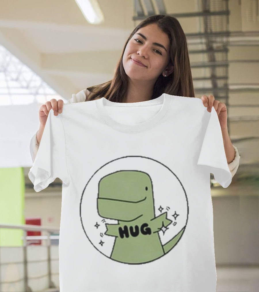 Timmy Dinosaur Hug Cute Embrace T-Shirt