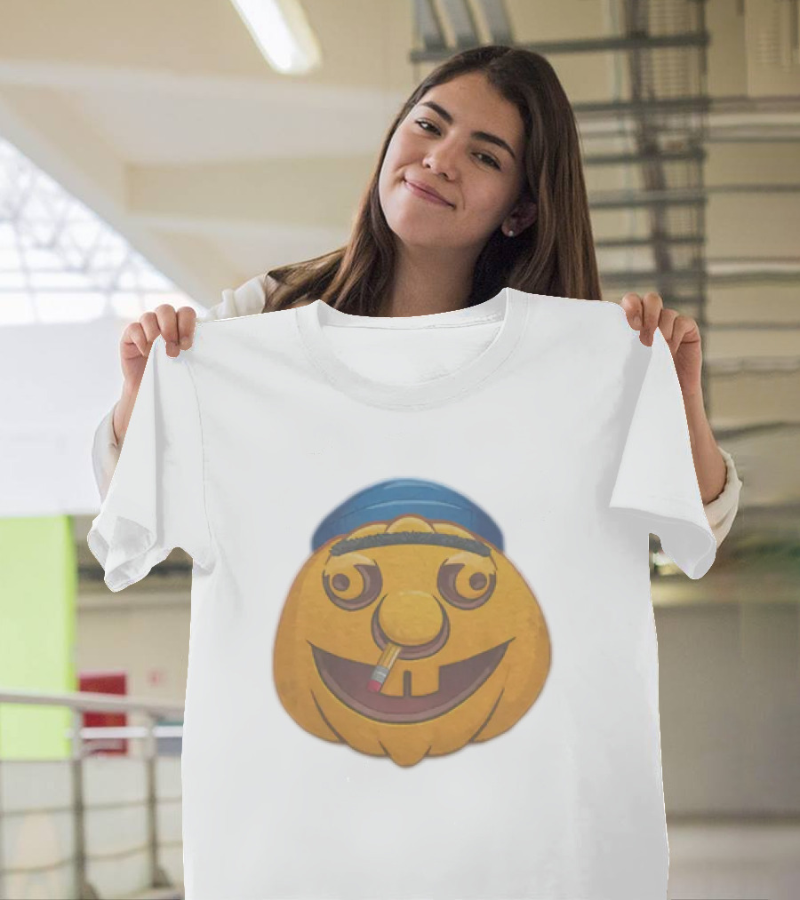 SML Pumpkin with Blue Hat and Pencil T-Shirt