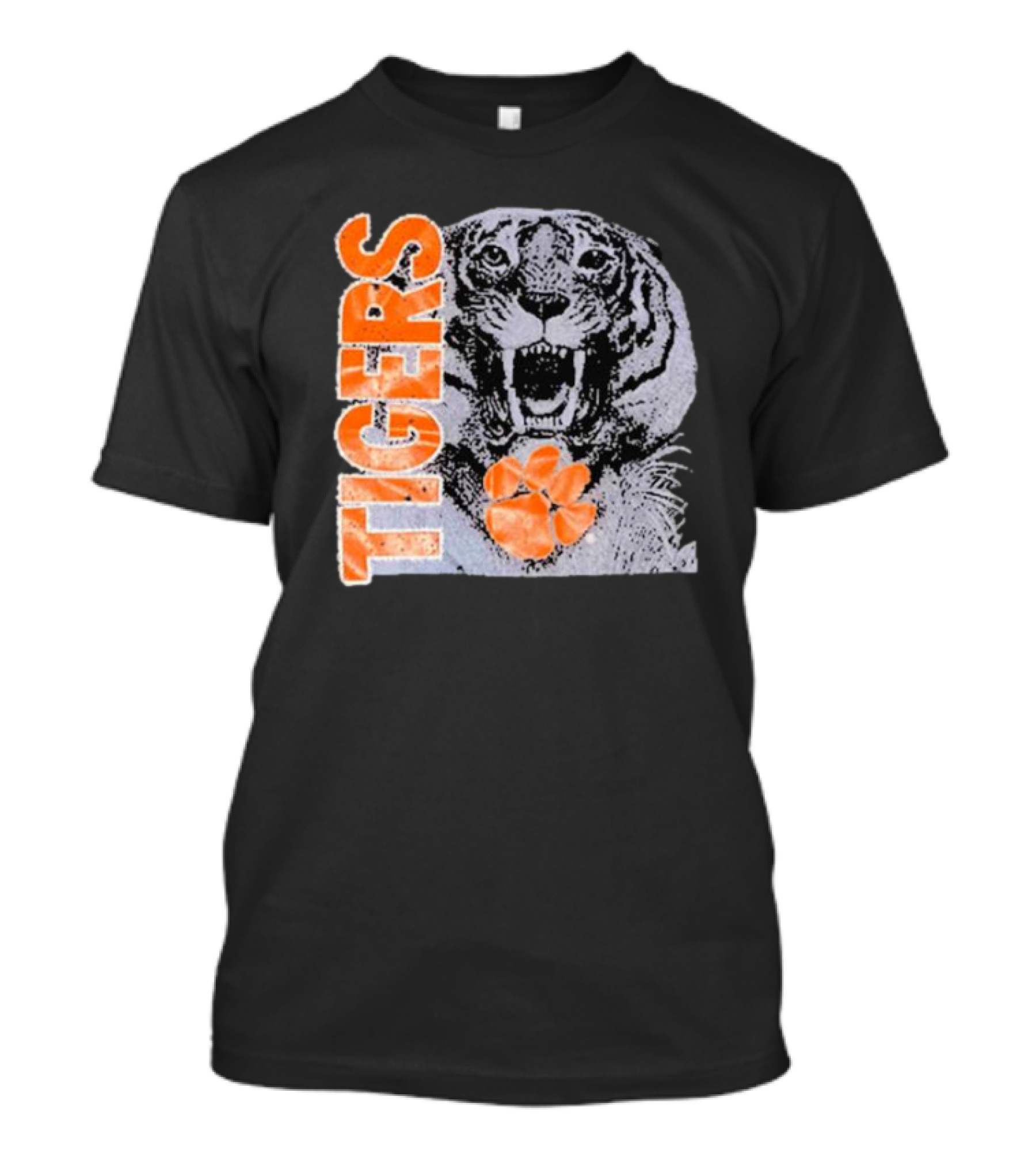 90s Clemson Tigers Vintage College Athletic Roaring Tiger With Orange Paw T-Shirt