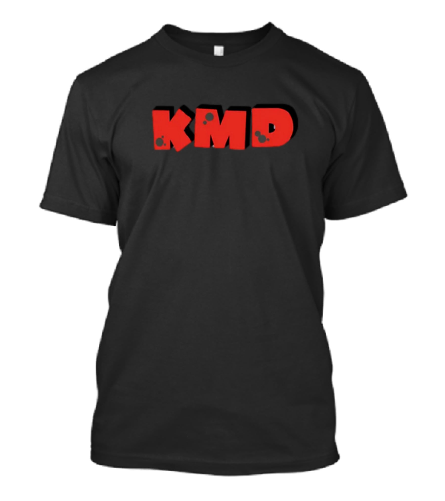 KMD Red Text With Paint Splatter Effect T-Shirt