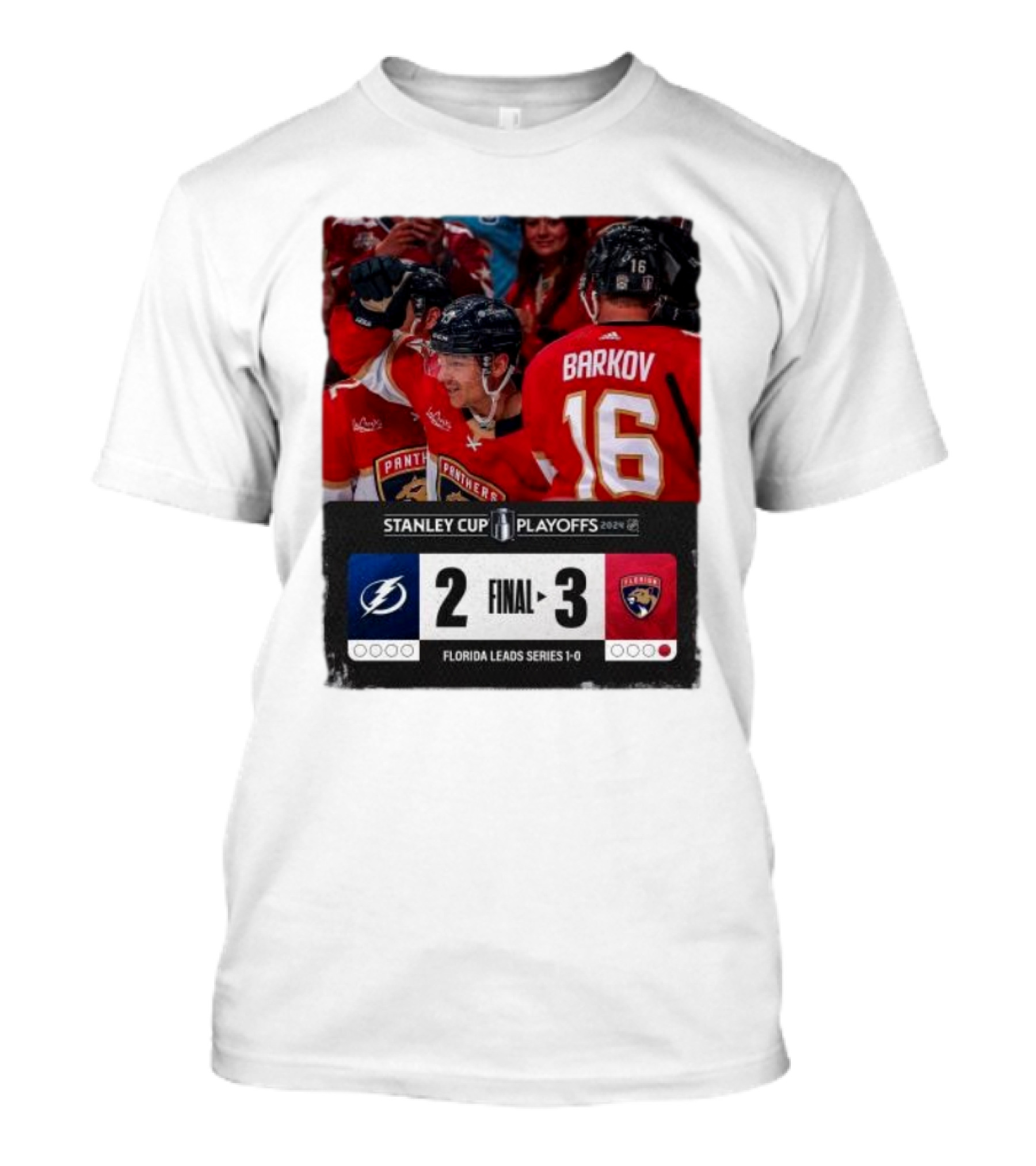 Florida Panthers 3-2 Tampa Bay Lightning 2024 NHL Stanley Cup Playoffs First Round Victory T-Shirt
