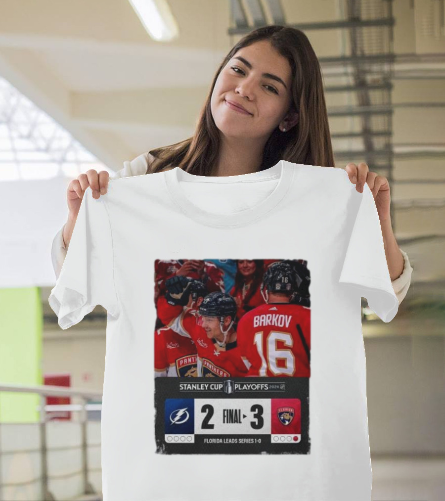 Florida Panthers 3-2 Tampa Bay Lightning 2024 NHL Stanley Cup Playoffs First Round Victory T-Shirt