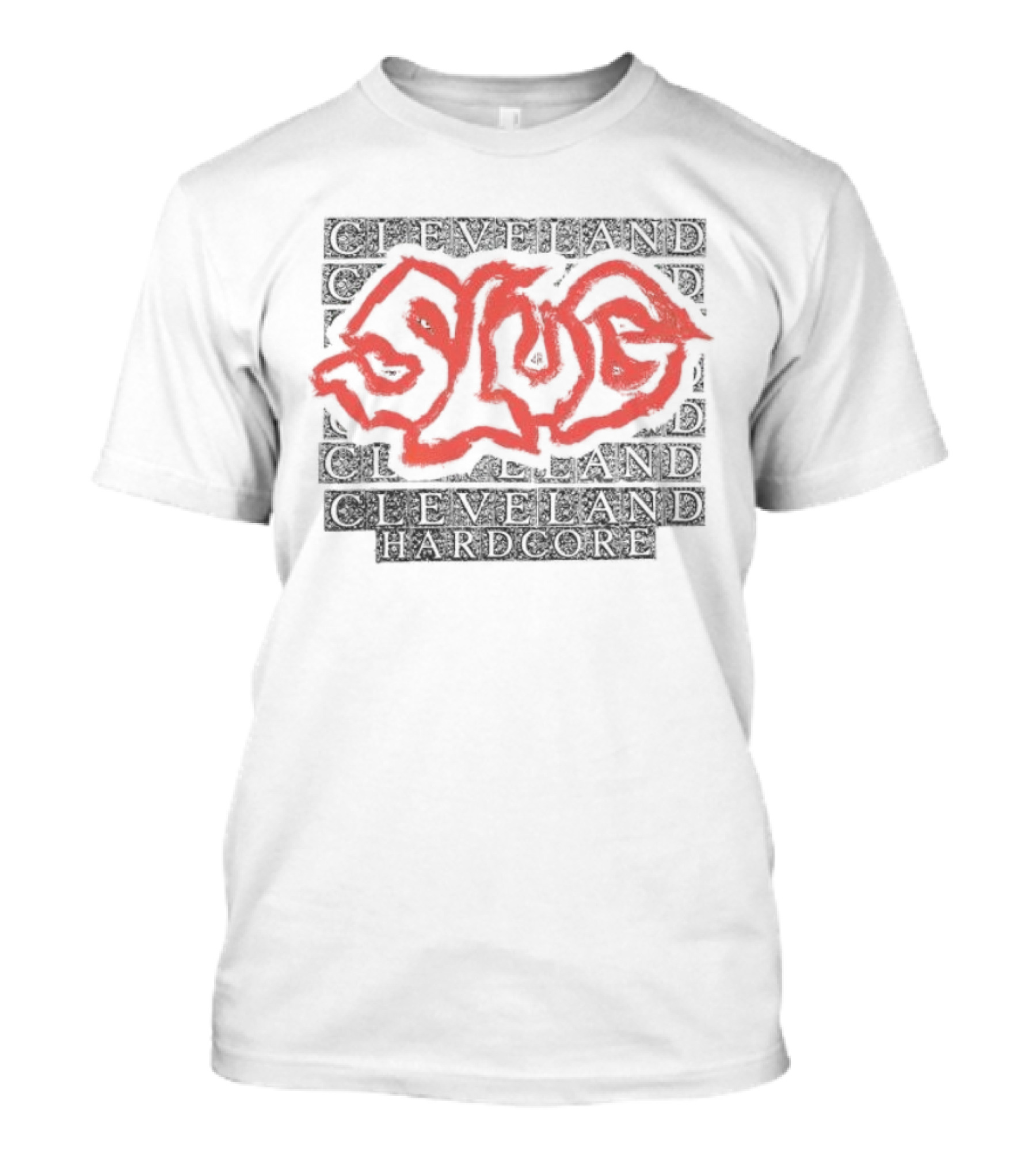 Cleveland Ohio Hardcore Slug Red Graffiti T-Shirt