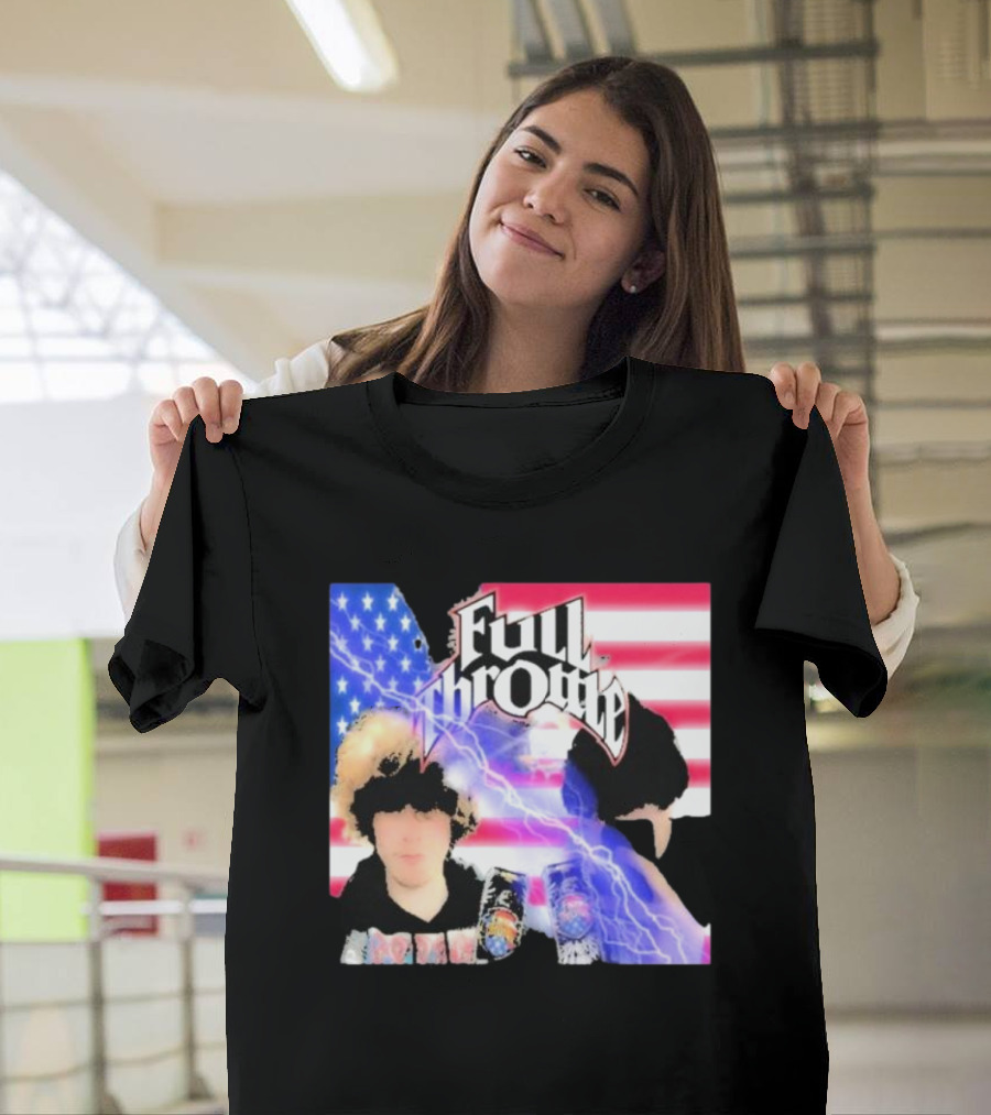 Full Throttle Stars and Stripes Energy Drink Lightning Burst T-Shirt