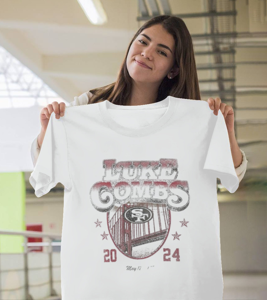 Luke Combs x San Francisco 49ers 2024 Growin’ Up and Gettin’ Old Tour T-Shirt