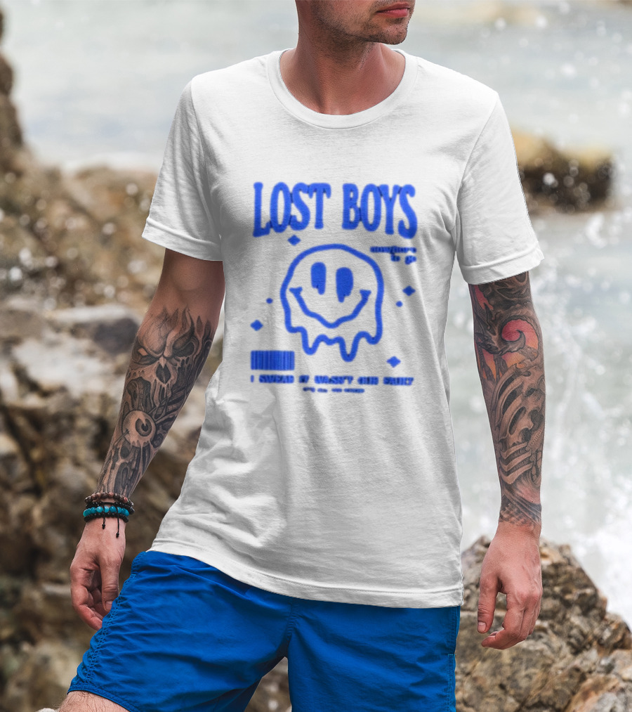 Lost Boys Nowhere To Go Barcode I Swear It Wasn't Our Fault T-Shirt