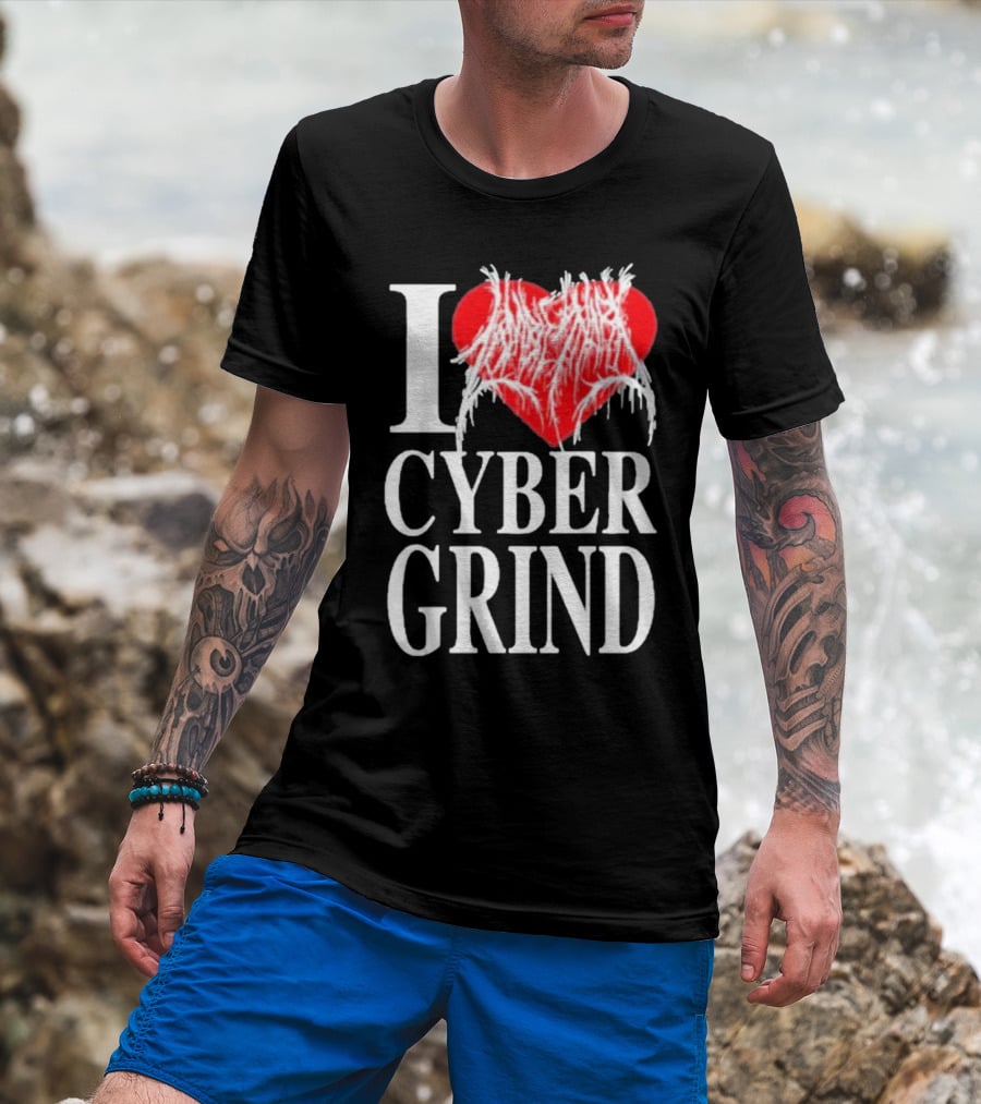I Love Zombieshark Cybergrind T-Shirt