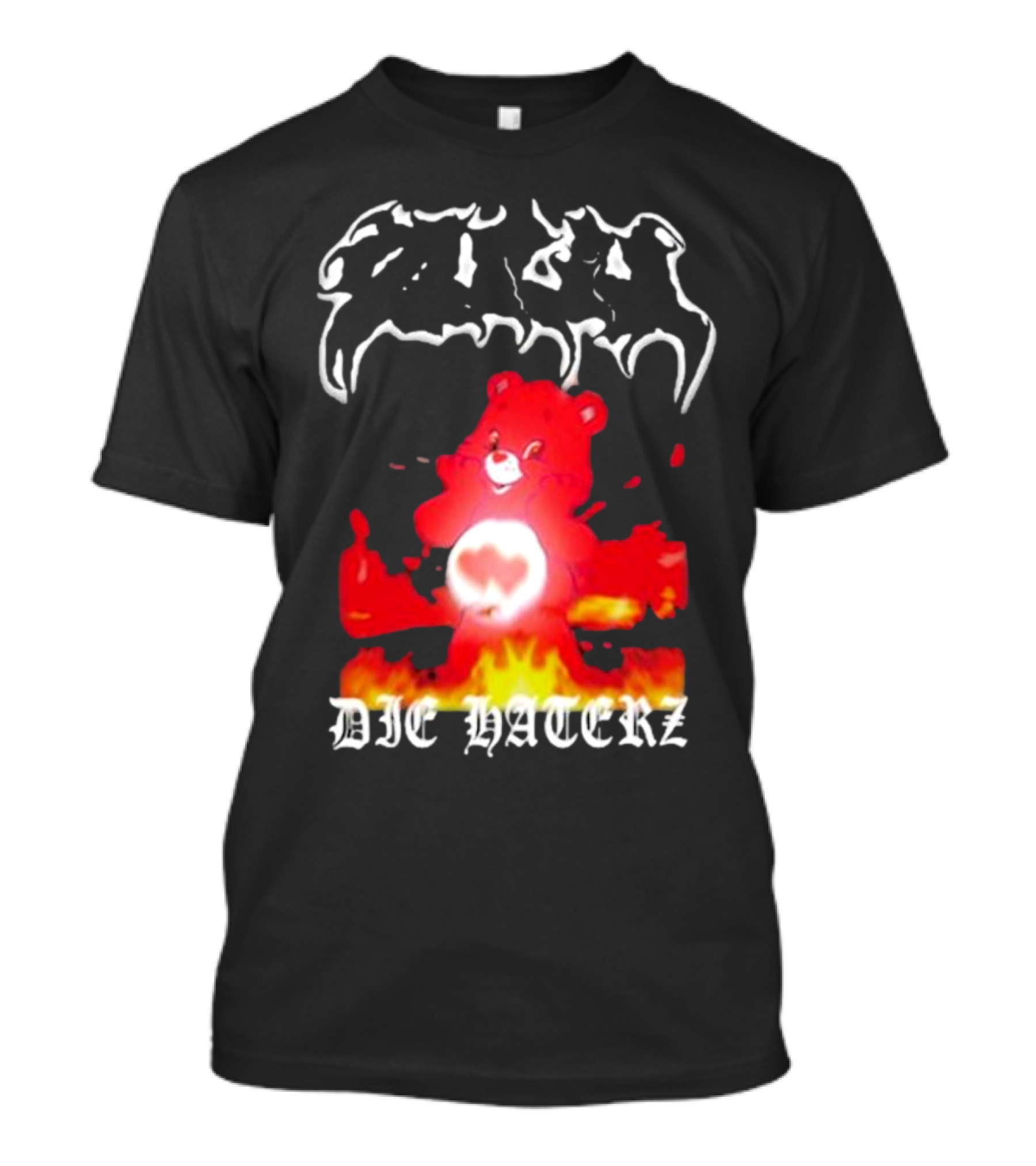 Zulu Bear Die Haterz Burning Heart T-Shirt