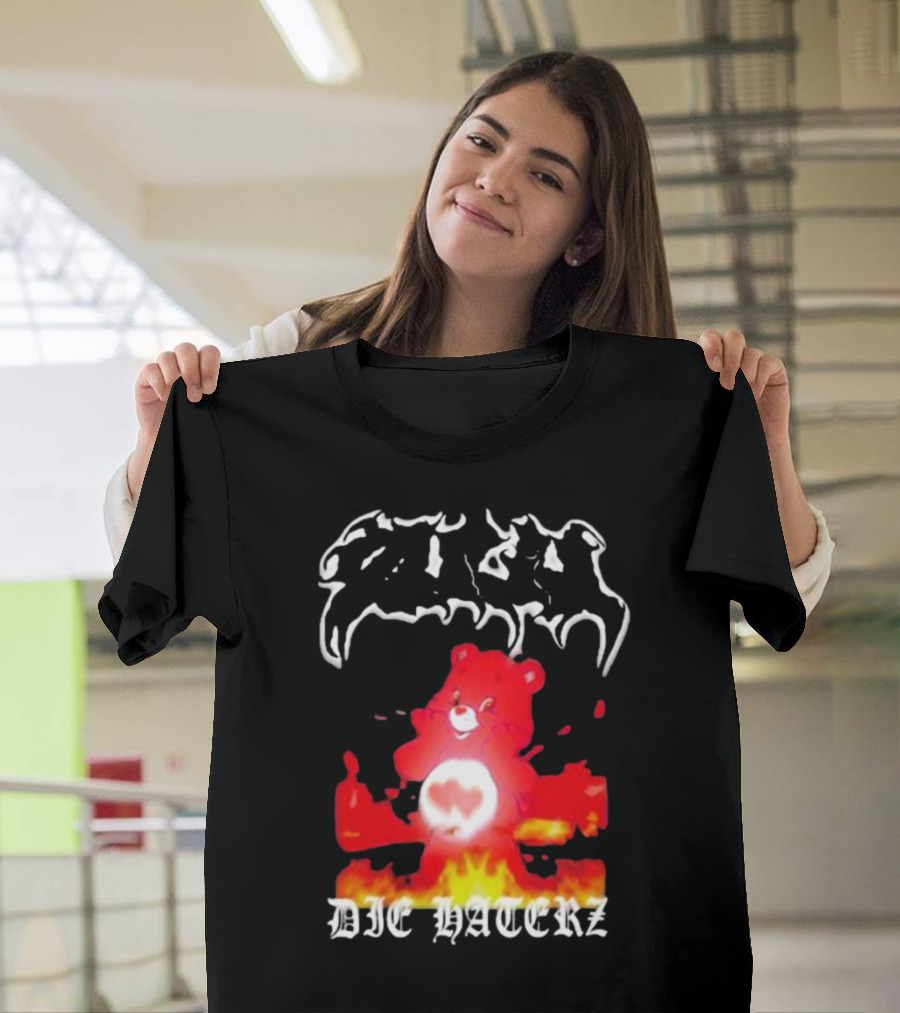 Zulu Bear Die Haterz Burning Heart T-Shirt
