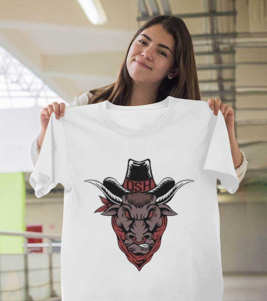 Old School Hats OSH Bull Custom Printed T-Shirt