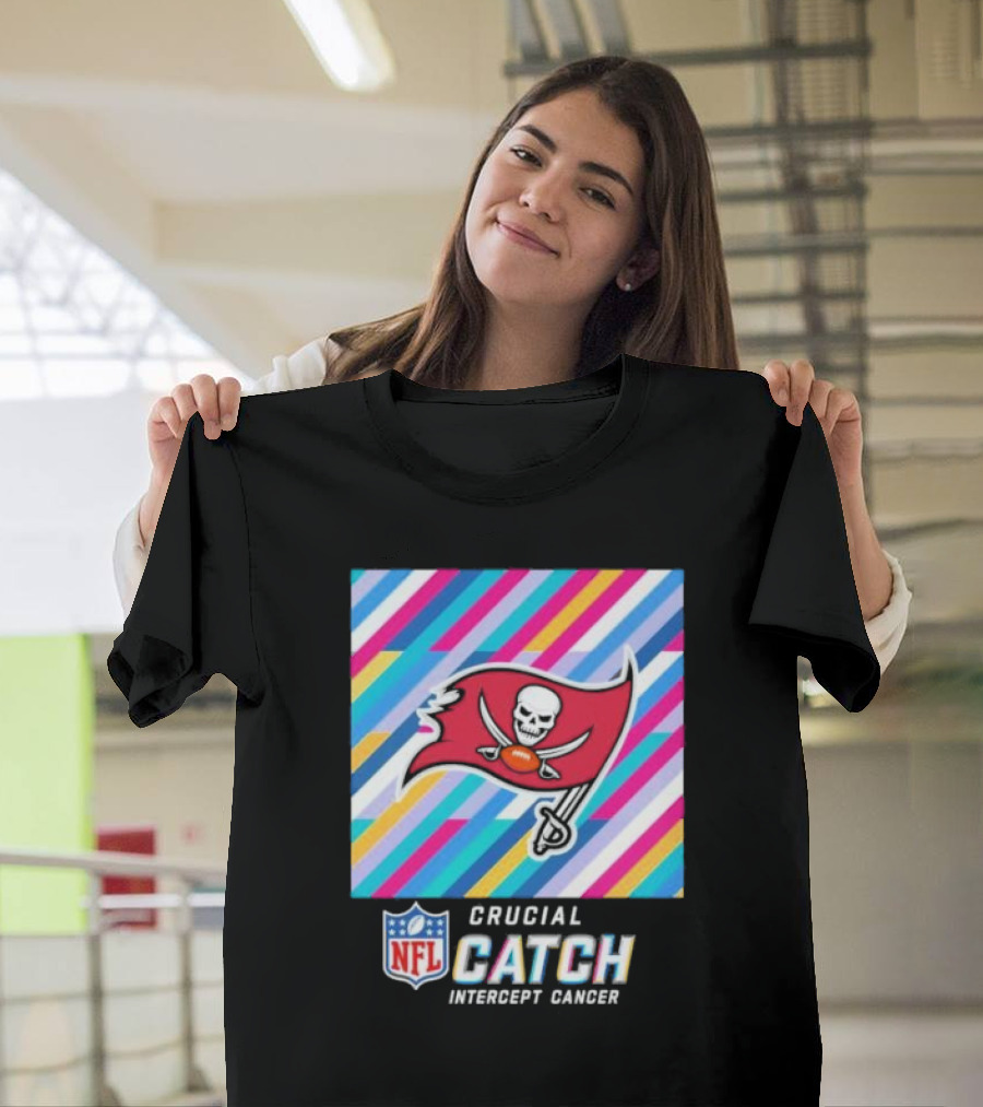 Tampa Bay Buccaneers NFL Crucial Catch Intercept Cancer T-Shirt