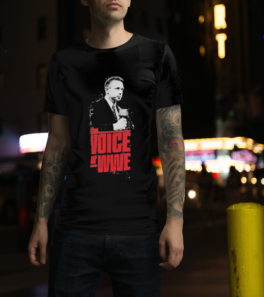 Michael Cole The Voice Of WWE Microphone T-Shirt