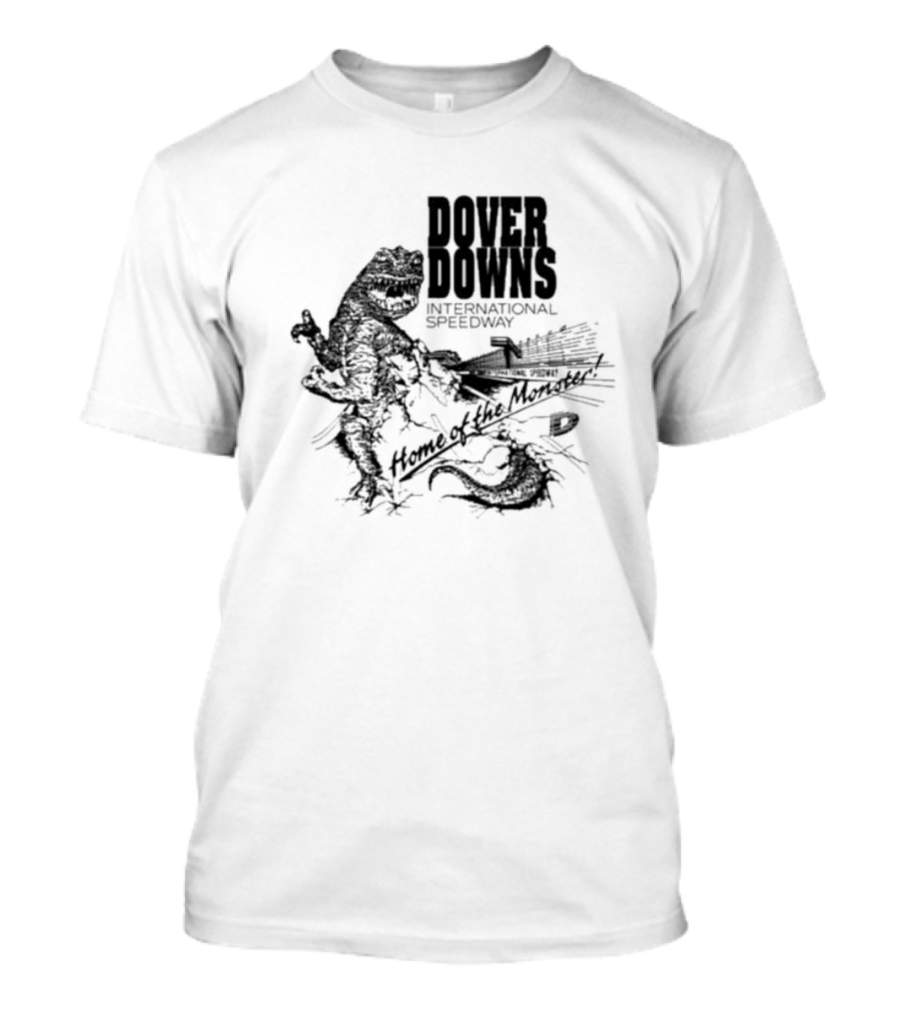 Dover Downs International Speedway Home Of The Monster Roaring Dinosaur And Racing Track T-Shirt