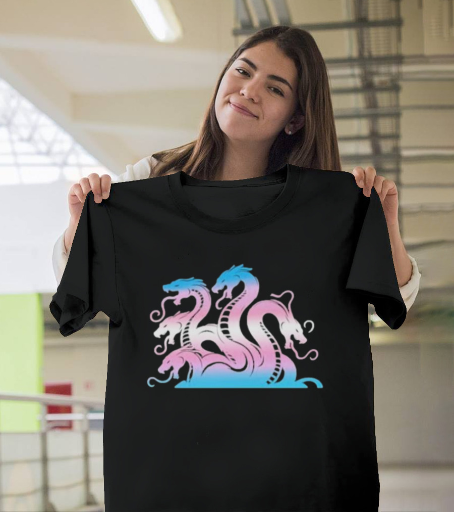 Multi Headed Hydra in Trans Pride Colors T-Shirt
