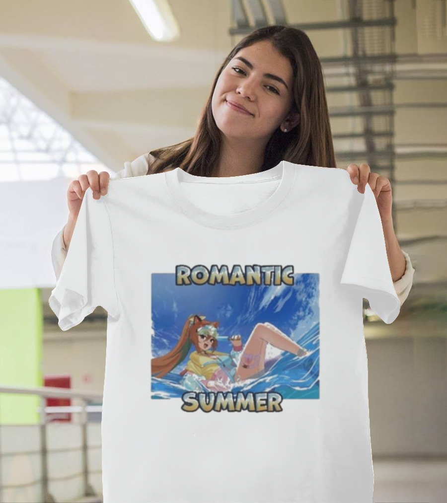 Romantic Summer Anime Beach Vibes T-Shirt