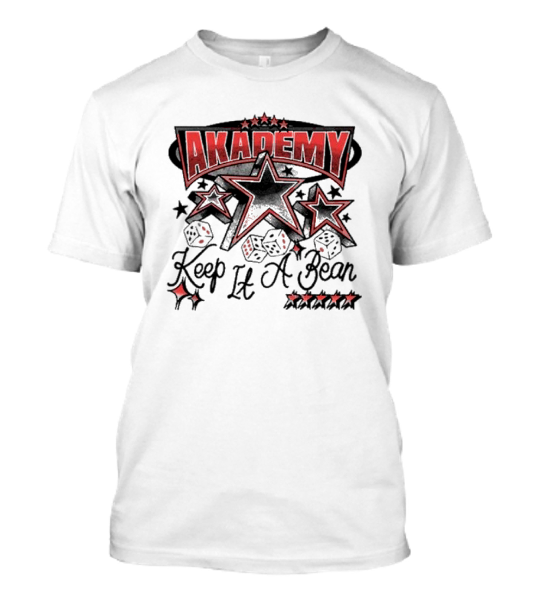 AKADEMY Keep It A Bean Dice And Stars T-Shirt
