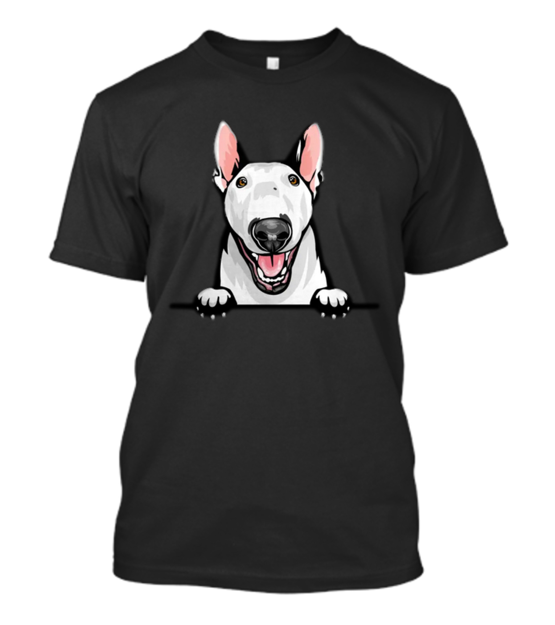 Animal Dog Bull Terrier Peeking With Ears And Nose T-Shirt