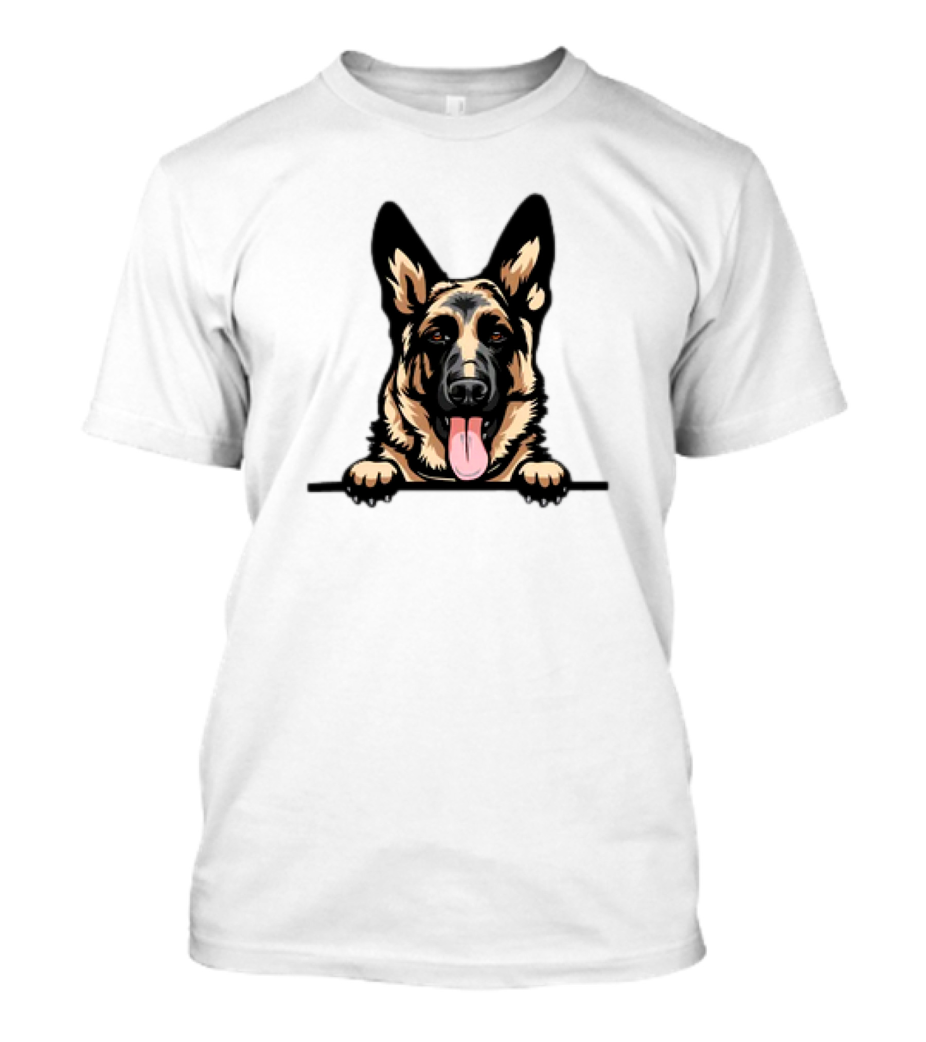 German Shepherd Dog Peeking Design Animal R5fvgb Color T-Shirt