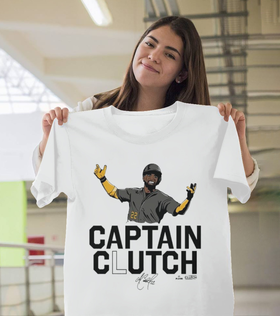 Captain Clutch Andrew McCutchen 22 Signature Gesture T-Shirt