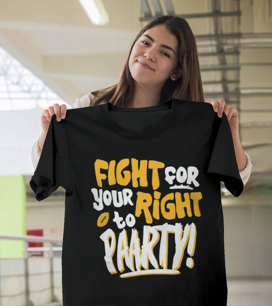 Fight for Your Right to Party Charlie Hustle Shop Football T-Shirt