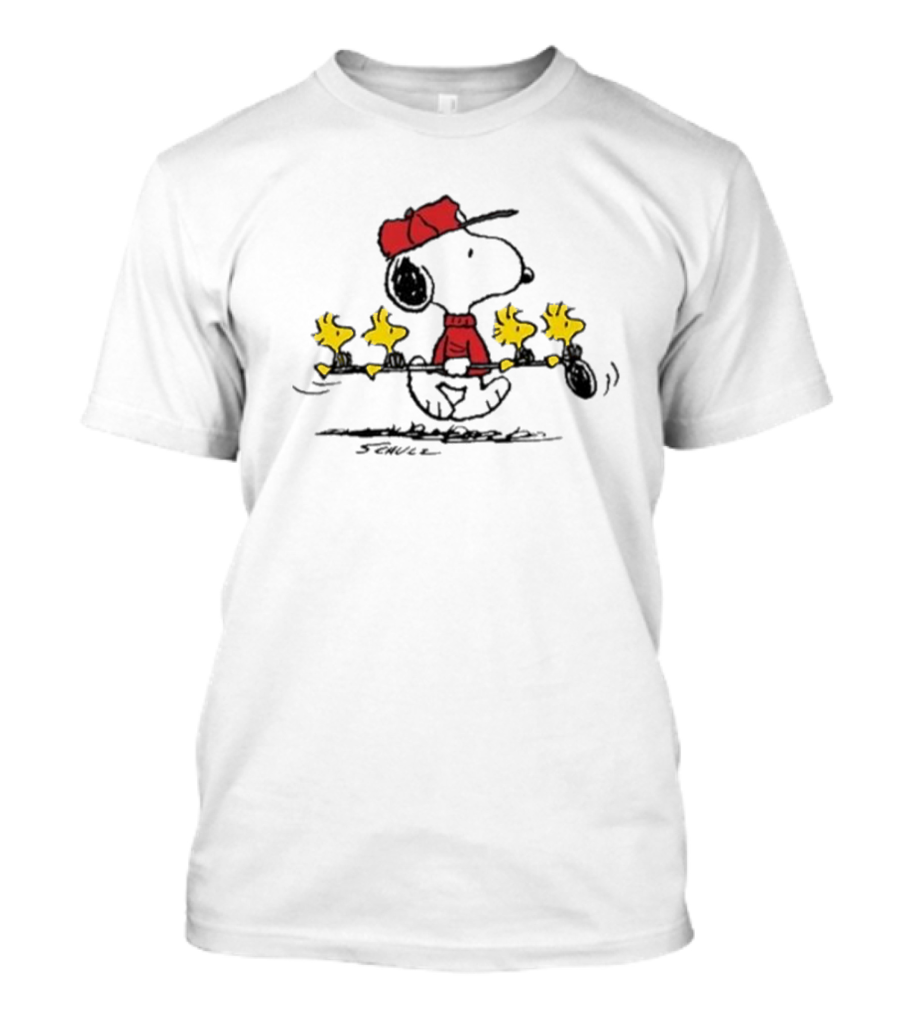 Snoopy Fishing With Woodstock Crew Summer Peanuts T-Shirt