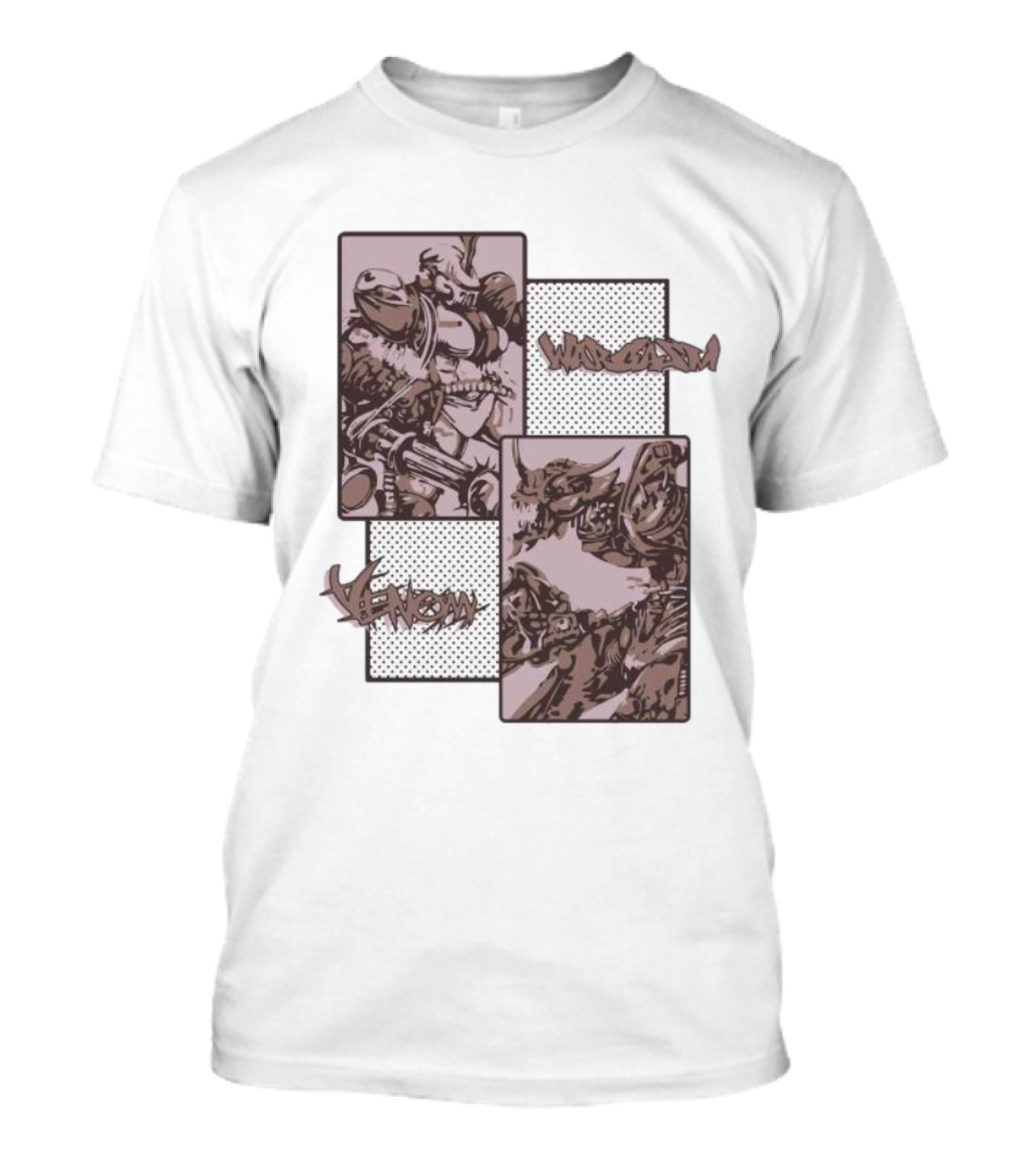 Wargasm Venom Showdown Battle Panels T-Shirt