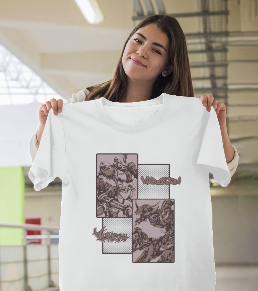 Wargasm Venom Showdown Battle Panels T-Shirt