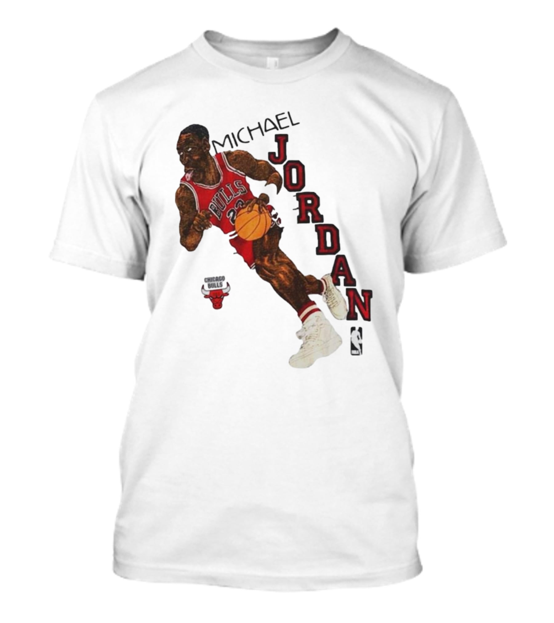 Michael Jordan Chicago Bulls Cartoon NBA T-Shirt