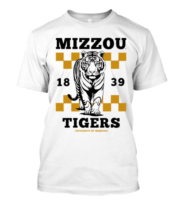 Mizzou Tigers University Of Missouri 1839 Tiger Walking T-Shirt