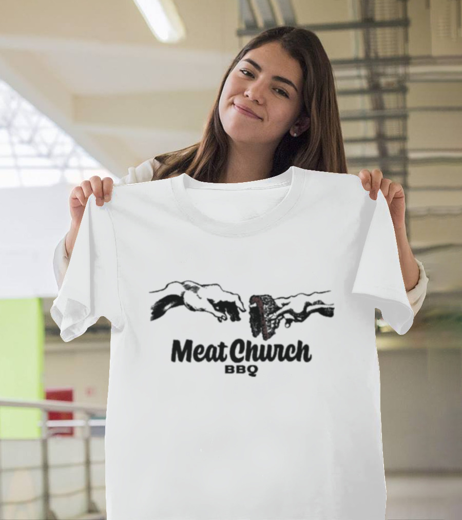 Hands Of Brisket Meat Church BBQ Creation T-Shirt
