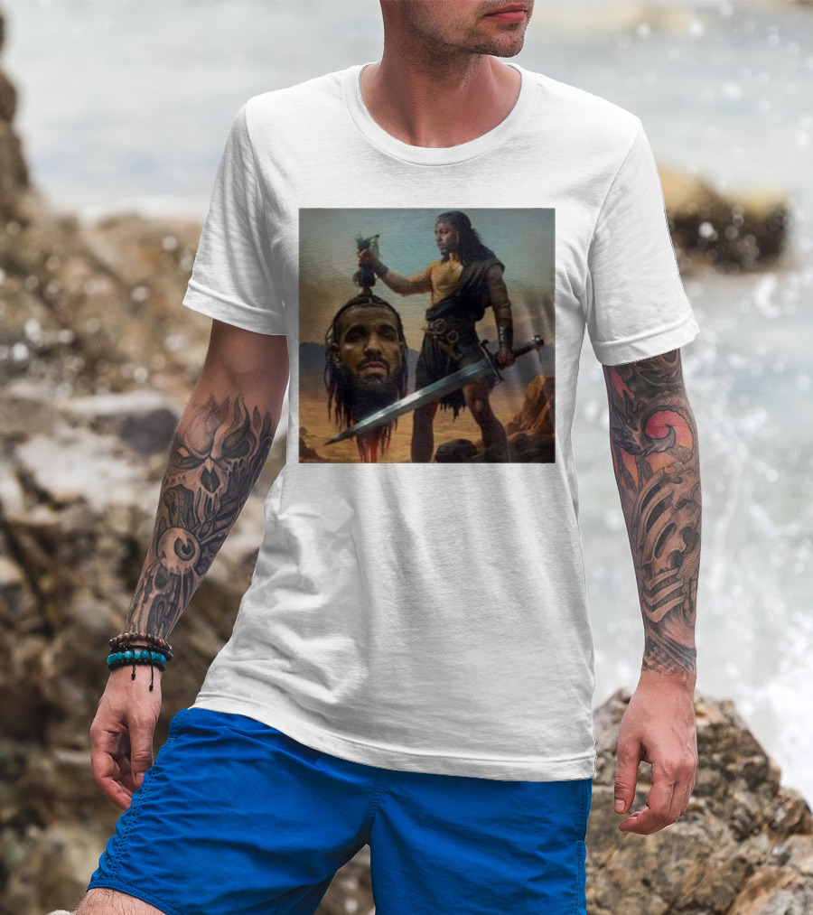 Hermainem Kendrick Holding Drake’s Head In Epic Scene T-Shirt