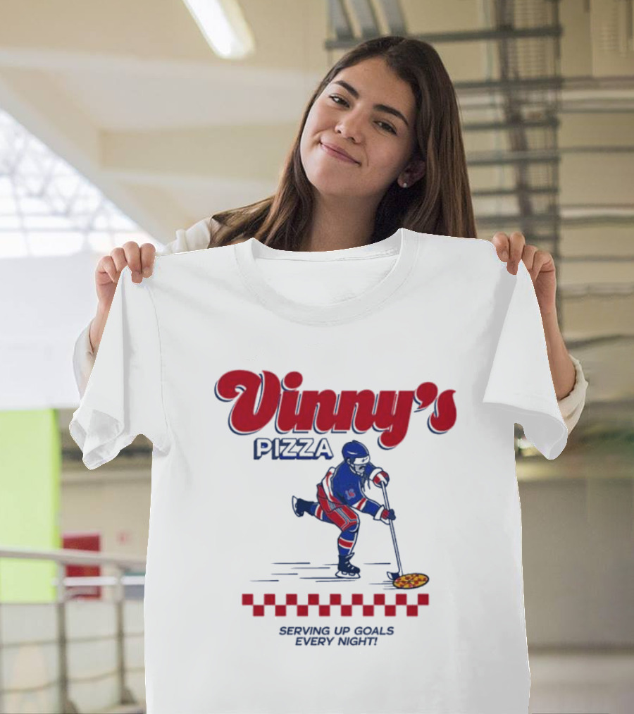 Vinny’s Pizza Hockey Serving Up Goals Every Night T-Shirt