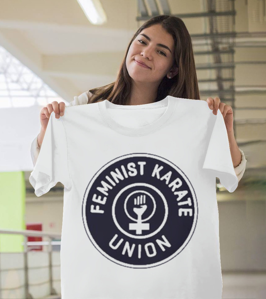 Feminist Karate Union Symbol with Raised Fist T-Shirt