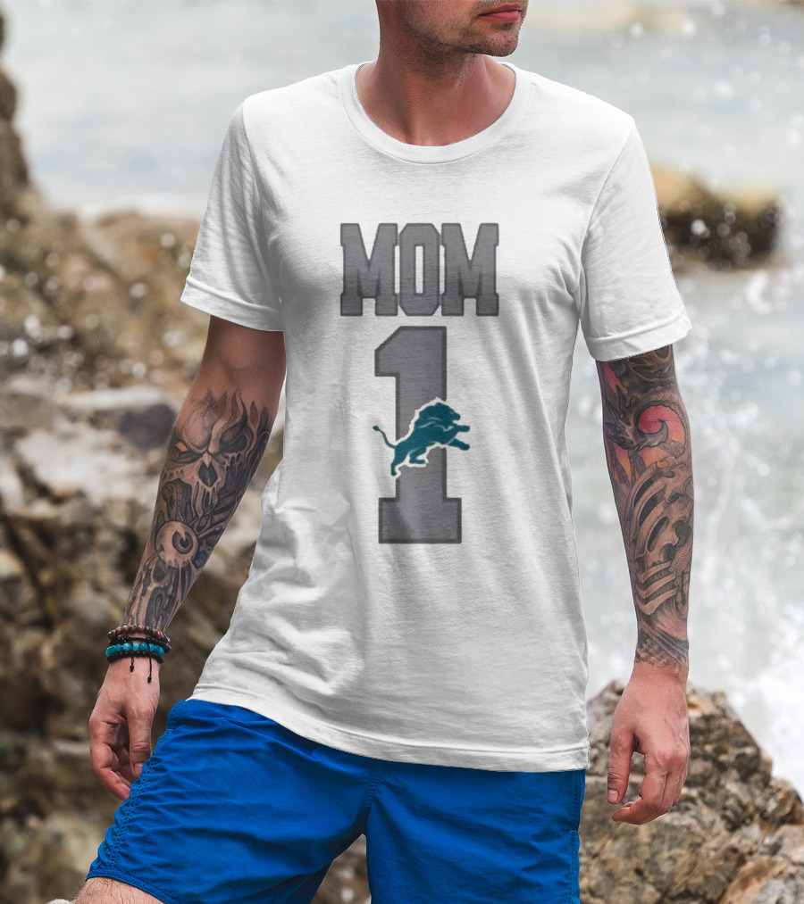 Detroit Lions Number 1 Mom T-Shirt
