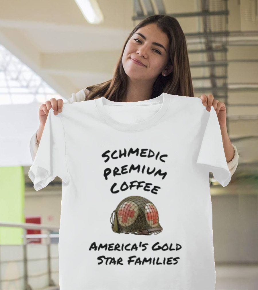 Schmedic Premium Coffee Military Medic Helmet America’s Gold Star Families T-Shirt