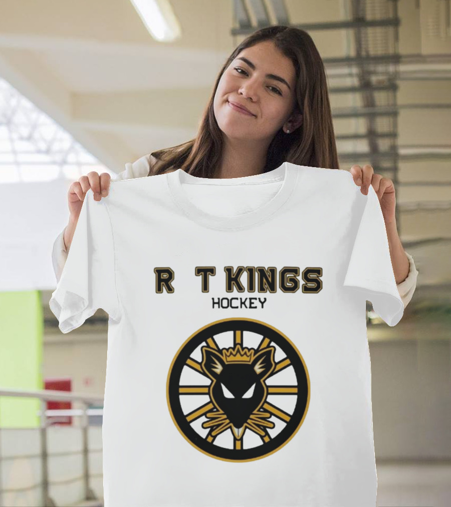 Rat Kings Hockey 2024 Logo with Crowned Rat Emblem T-Shirt