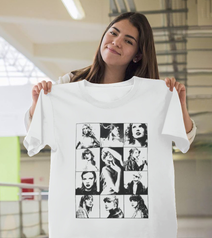 Taylor The Eras Tour Crewneck Taylor Swift Iconic Album Montage T-Shirt