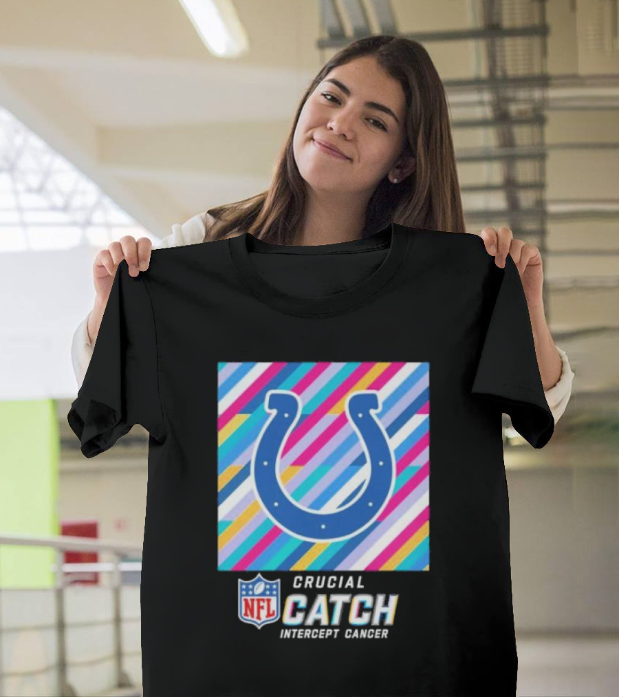 Indianapolis Colts NFL Crucial Catch Intercept Cancer T-Shirt