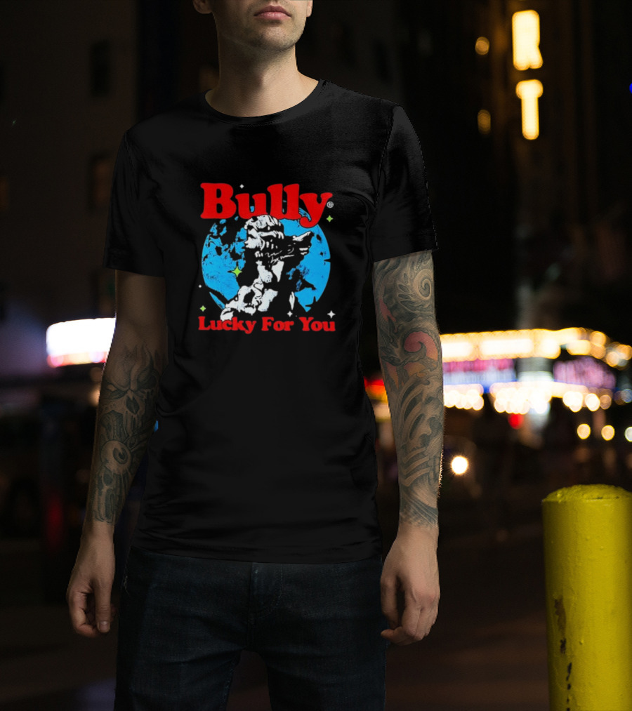 Bully Lucky For You Angel Statue Blue Background T-Shirt