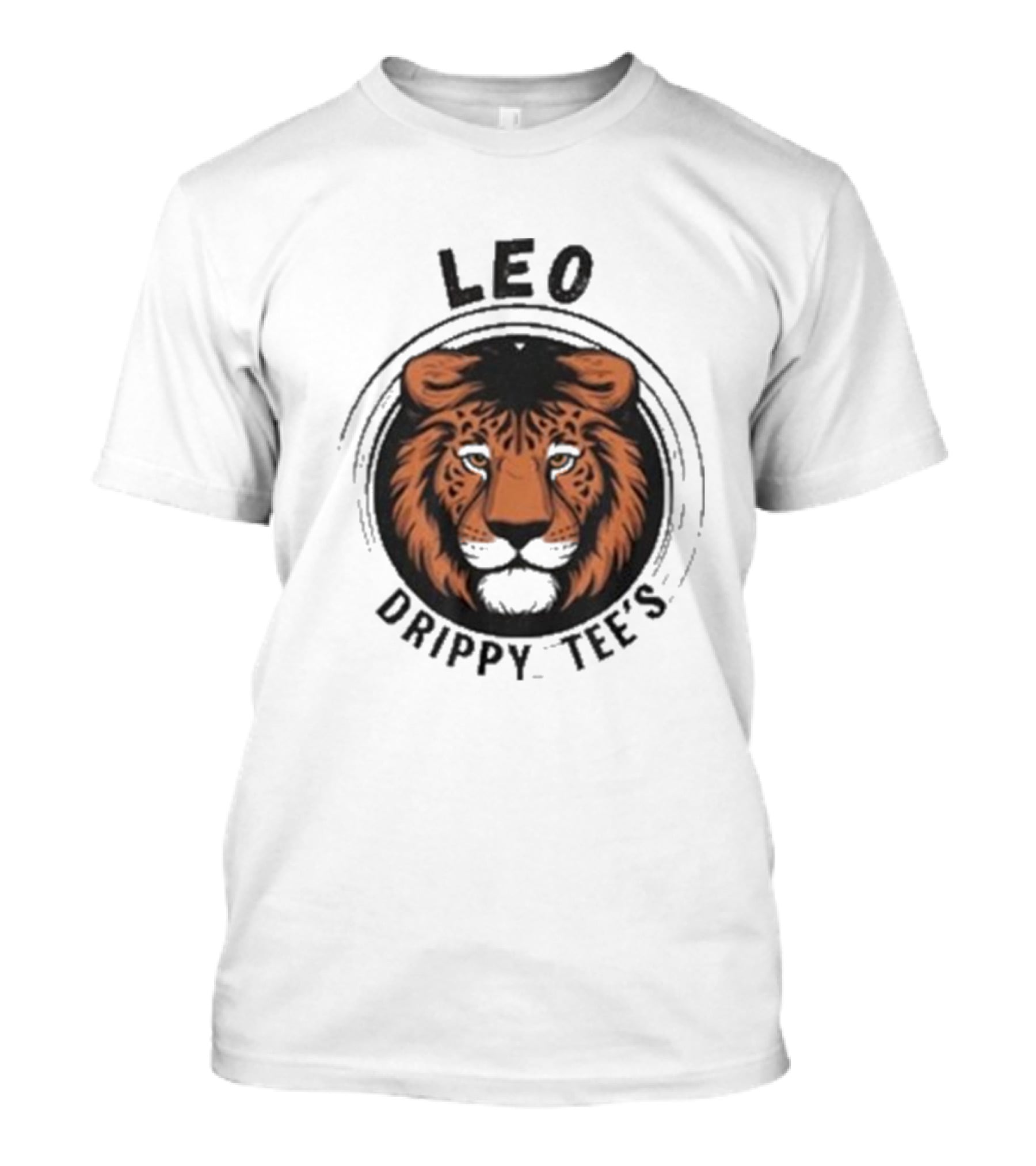 LEO Drippy Tee’s Fierce Lion Head T-Shirt