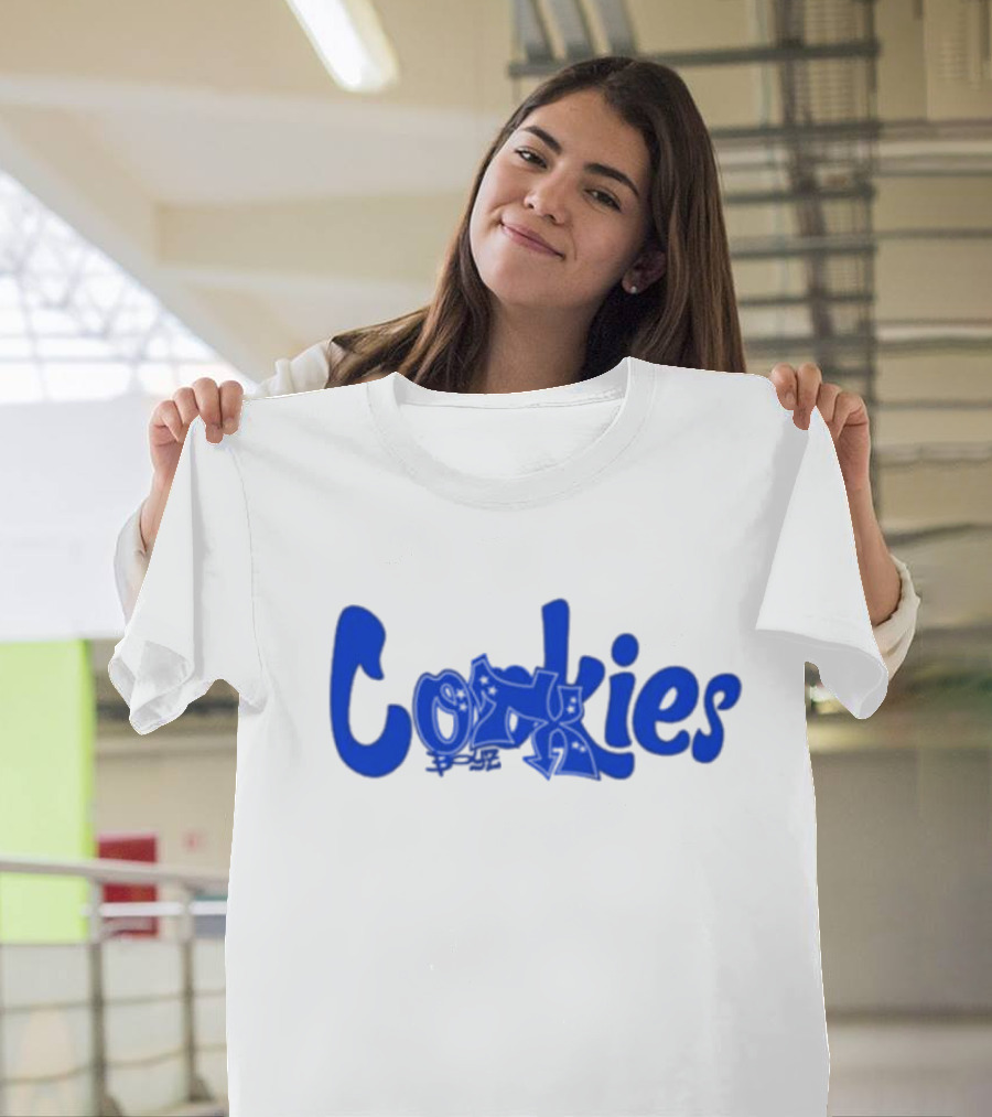Cookies X Otxboyz Out Of The Box Graffiti Blue Streetwear Collaboration T-Shirt