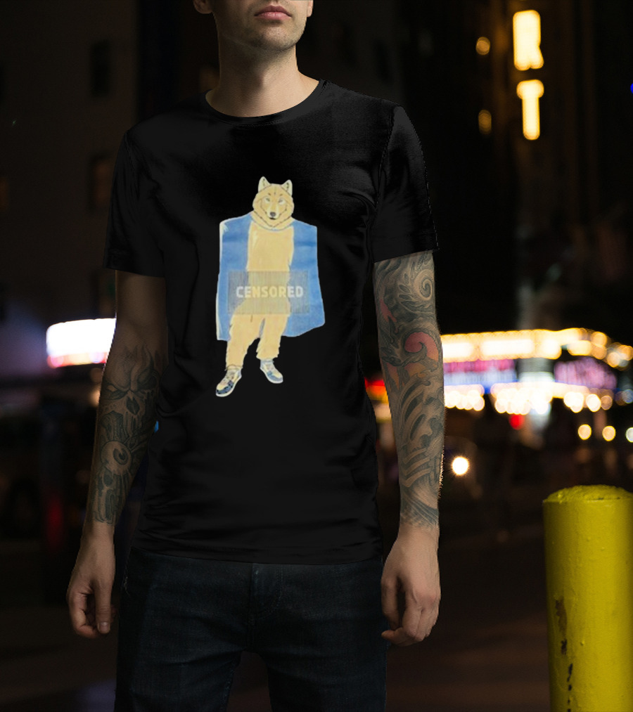 Lisan Jal Gaib Censored Wolf Retro Sneakers T-Shirt