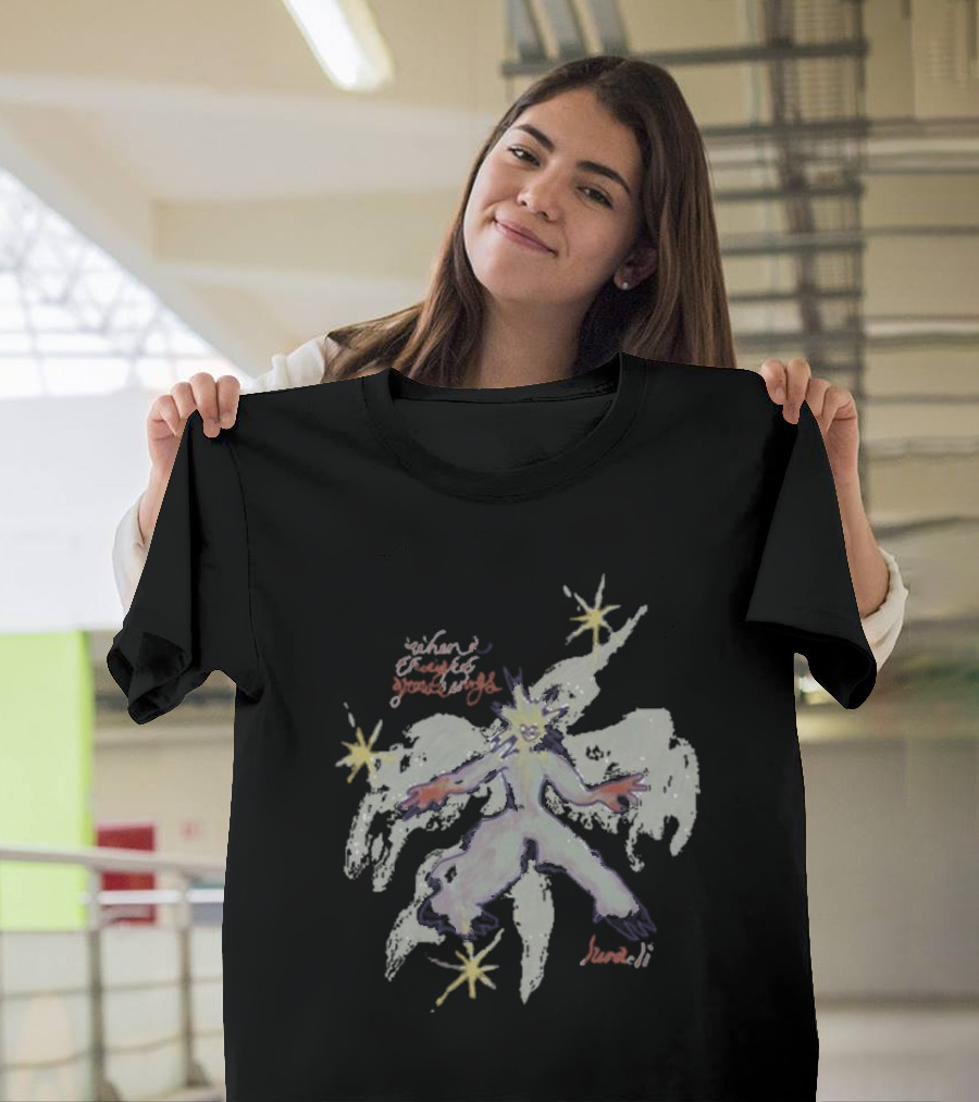 Luna Li Grow Wings Enchanted Mystical Figure with Stars T-Shirt