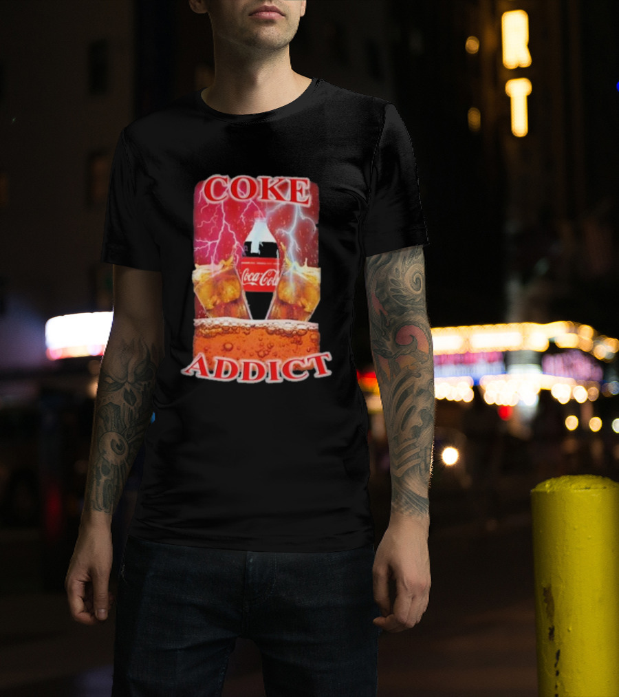 Coke Addict Orbital Clothing Coca-Cola Lightning Bubbles T-Shirt