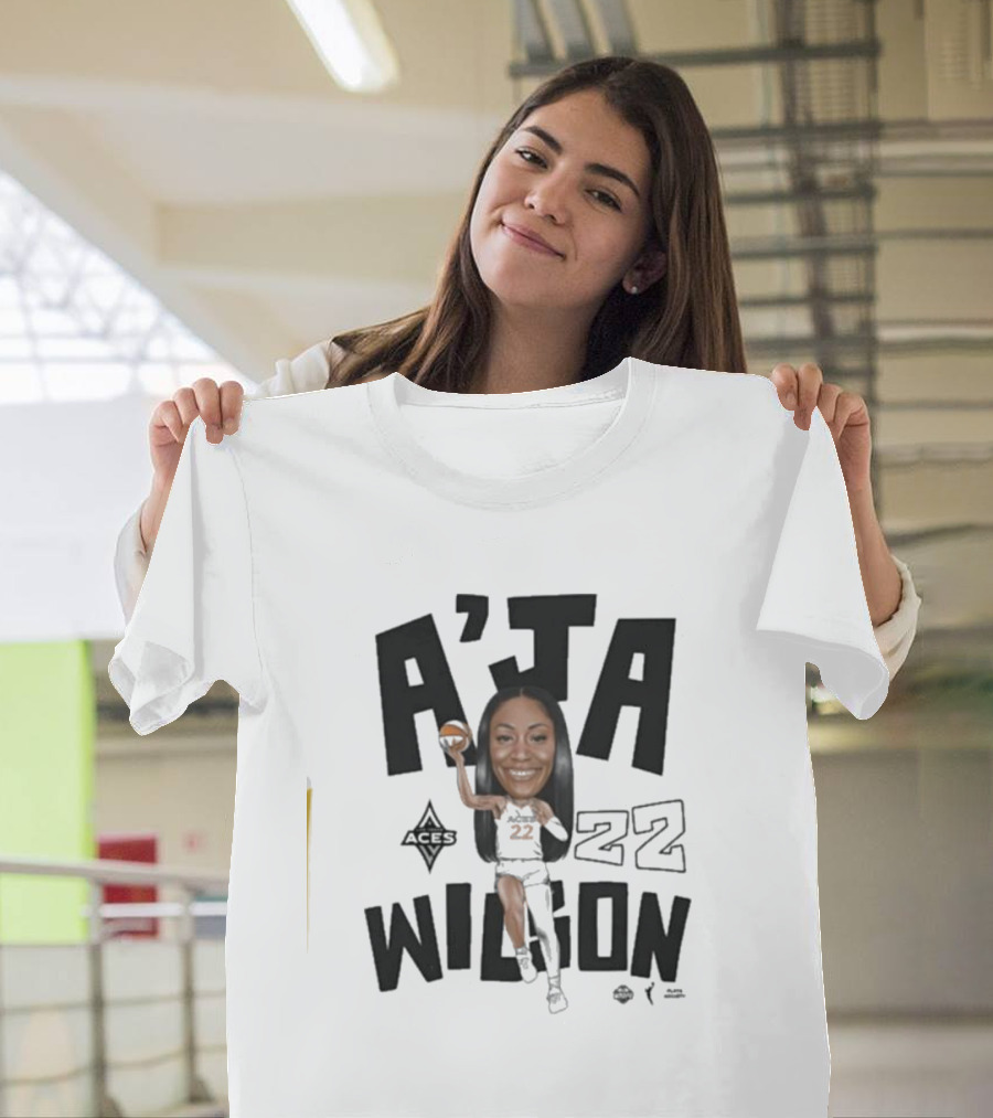 A'ja Wilson 22 Aces Playa Society T-Shirt